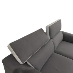 DIVANO 3 POSTI GWEN IN TESSUTO GRIGIO SCURO E SILVER: vendita online DIVANO 3 POSTI GWEN IN TESSUTO GRIGIO SCURO E SILVER in offerta