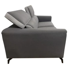 DIVANO 3 POSTI GWEN IN TESSUTO GRIGIO SCURO E SILVER: vendita online DIVANO 3 POSTI GWEN IN TESSUTO GRIGIO SCURO E SILVER in offerta
