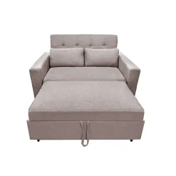 DIVANO TOMMY CON CARRELLO ESTRAIBILE IN TESSUTO TORTORA: vendita online DIVANO TOMMY CON CARRELLO ESTRAIBILE IN TESSUTO TORTORA in offerta