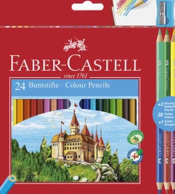 FABER CASTELL - ASTUCCIO 24 + 3 MATITE BICOLORE + TEMPERINO : vendita online FABER CASTELL - ASTUCCIO 24 + 3 MATITE BICOLORE + TEMPERINO in offerta
