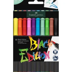FABER CASTELL - ASTUCCIO 10 PENNARELLI BRUSH BLACK EDITION ASS.: vendita online FABER CASTELL - ASTUCCIO 10 PENNARELLI BRUSH BLACK EDITION ASS. in offerta
