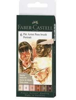 FABER CASTELL - ASTUCCIO 6 PENNE PITT ARTIST PEN B PORTRAIT ASS.: vendita online FABER CASTELL - ASTUCCIO 6 PENNE PITT ARTIST PEN B PORTRAIT ASS. in offerta