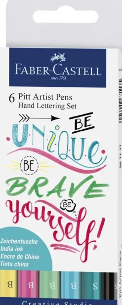 FABER CASTELL - ASTUCCIO 6 PENNE PITT ARTIST CHINA ASSORTITI: vendita online FABER CASTELL - ASTUCCIO 6 PENNE PITT ARTIST CHINA ASSORTITI in offerta