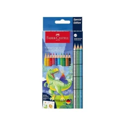 FABER CASTELL - ASTUCCIO MATITE COLORATE 10+3 COLOUR GRIP DINO: vendita online FABER CASTELL - ASTUCCIO MATITE COLORATE 10+3 COLOUR GRIP DINO in offerta