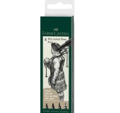 FABER CASTELL - ASTUCCIO 4PZ PENNE PITT ARTIST NERO : vendita online FABER CASTELL - ASTUCCIO 4PZ PENNE PITT ARTIST NERO in offerta