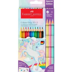 FABER CASTELL - COLOUR GRIP UNICORNO ASTUCCIO 10+3 MATITE COLORATE: vendita online FABER CASTELL - COLOUR GRIP UNICORNO ASTUCCIO 10+3 MATITE COLORATE in offerta