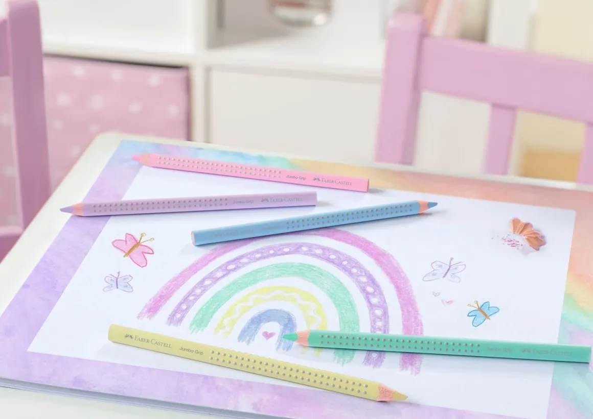 FABER CASTELL - JUMBO GRIP PASTEL ASTUCCIO 12 MATITE COLORATE: vendita online FABER CASTELL - JUMBO GRIP PASTEL ASTUCCIO 12 MATITE COLORATE in offerta