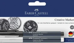 FABER CASTELL - PENNARELLO CREATIVO BIANCO/NERO : vendita online FABER CASTELL - PENNARELLO CREATIVO BIANCO/NERO in offerta