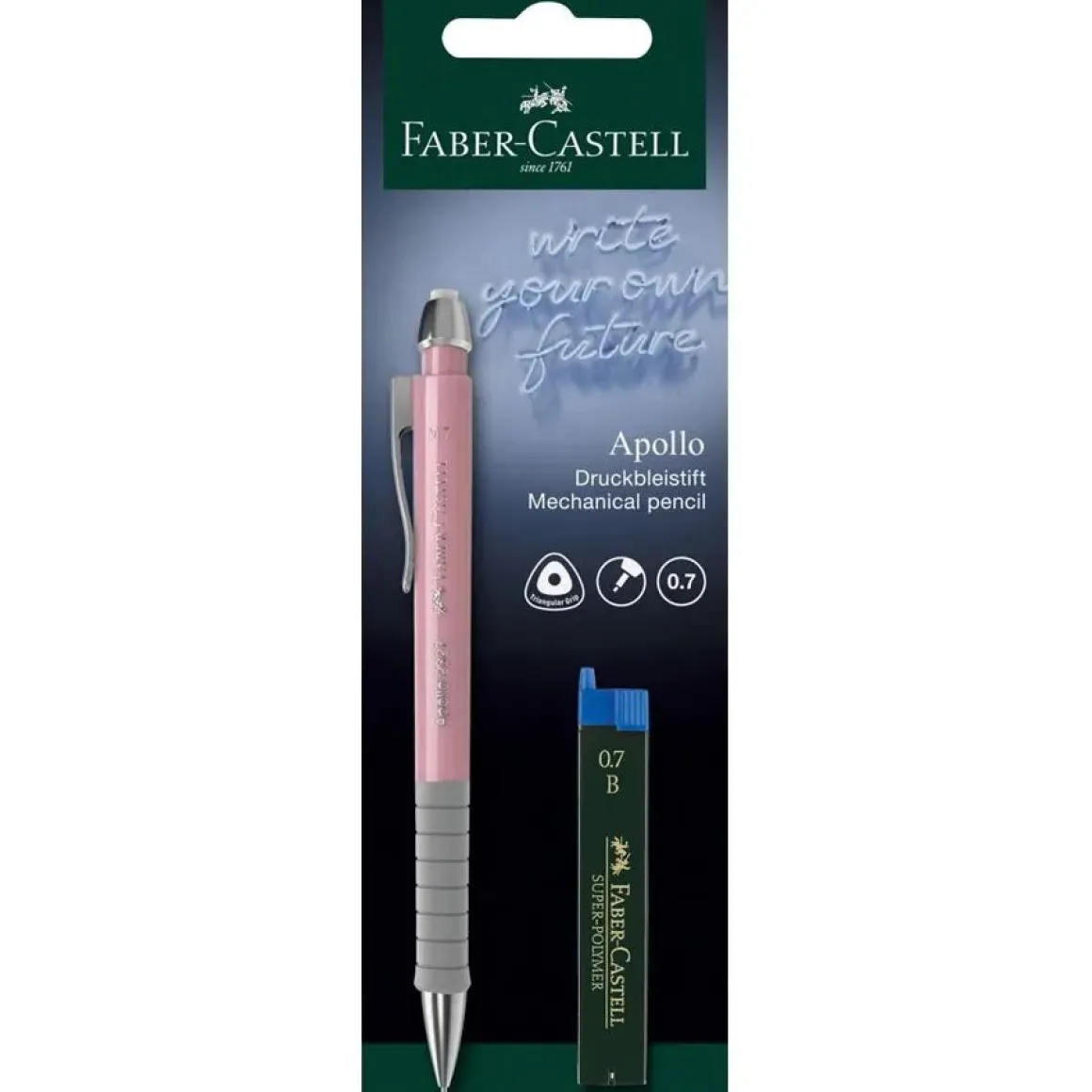 FABER CASTELL - PORTAMINE APOLLO B 0.7MM ASSORTITO CON REFILL: vendita online FABER CASTELL - PORTAMINE APOLLO B 0.7MM ASSORTITO CON REFILL in offerta