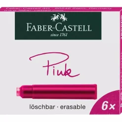 FABER CASTELL - SET 6 CARTUCCE ROSA PER STILOGRAFICA: vendita online FABER CASTELL - SET 6 CARTUCCE ROSA PER STILOGRAFICA in offerta