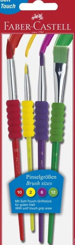 FABER CASTELL - SET 4 PENNELLI SOFT TOUCH: vendita online FABER CASTELL - SET 4 PENNELLI SOFT TOUCH in offerta