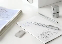 FABER CASTELL - TEMPERAMATITE GRIP 2001 3 FORI 6.5X4CM ARGENTO : vendita online FABER CASTELL - TEMPERAMATITE GRIP 2001 3 FORI 6.5X4CM ARGENTO in offerta