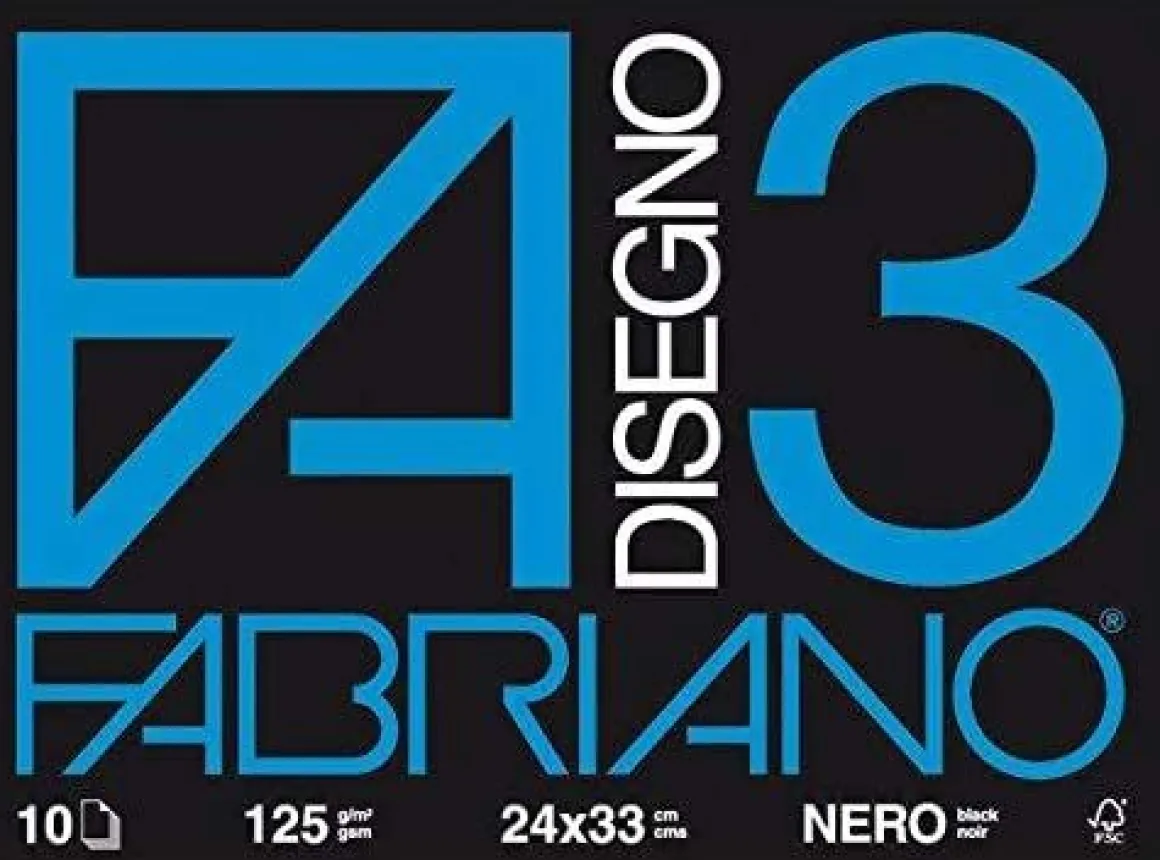 FABRIANO - ALBUM DISEGNO 3 NERO 10 FOGLI: vendita online FABRIANO - ALBUM DISEGNO 3 NERO 10 FOGLI in offerta