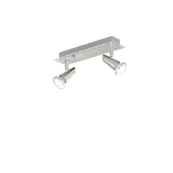 FARETTO 2 LUCI MIAMI NIKEL CROMATO 28X14,5CM - 2XGU10 5W 2700K 400lm: vendita online FARETTO 2 LUCI MIAMI NIKEL CROMATO 28X14,5CM - 2XGU10 5W 2700K 400lm in offerta