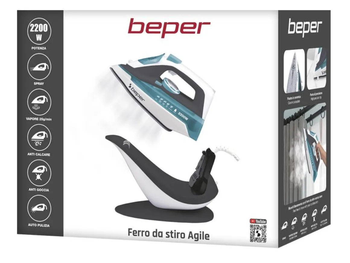 FERRO DA STIRO SENZA FILO IN CERAMICA 2200W 300ML