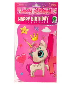 FESTONE HAPPY BIRTHDAY UNICORNI L.138CMX24,5CM: vendita online FESTONE HAPPY BIRTHDAY UNICORNI L.138CMX24,5CM in offerta