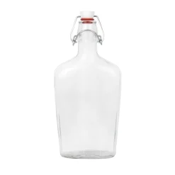 FIASCHETTA IN VETRO TRASPARENTE LINEA BORM CON TAPPO 25CL