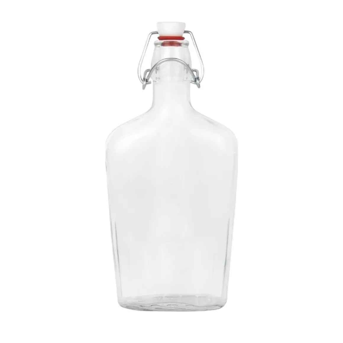 FIASCHETTA IN VETRO TRASPARENTE LINEA BORM CON TAPPO 25CL