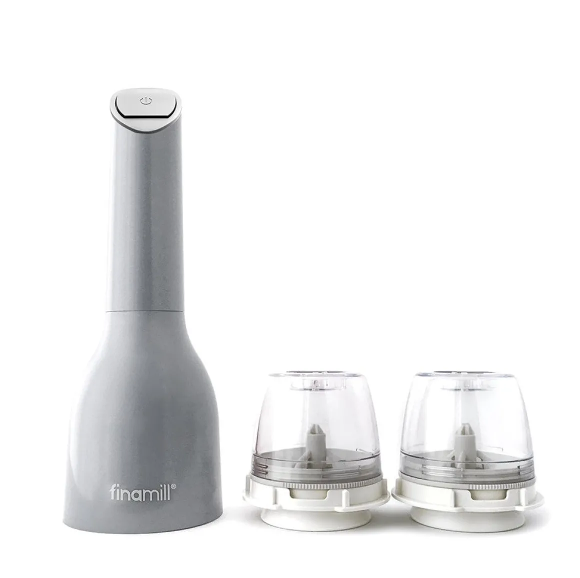 FINAMILL - MACINA SPEZIE A BATTERIA CON DUE POD PRO PLUS GRIGIO PIETRA