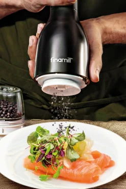 FINAMILL - MACINA SPEZIE A BATTERIA CON DUE POD PRO PLUS NERO