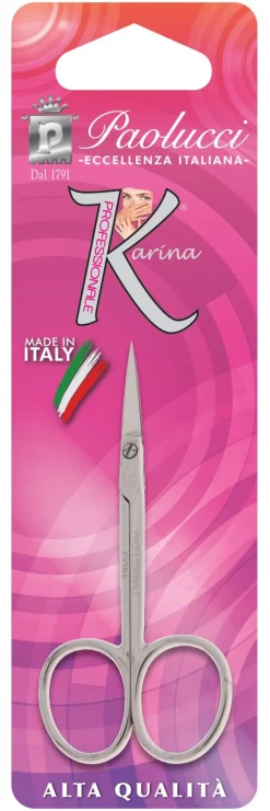 FORBICI PER MANICURE CURVE CON PUNTA A LANCIA EXTRA 3 POLLICI - LINEA KARINA: vendita online FORBICI PER MANICURE CURVE CON PUNTA A LANCIA EXTRA 3 POLLICI - LINEA KARINA in offerta
