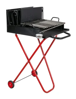 fornello barbecue a legna con porta utensili 142