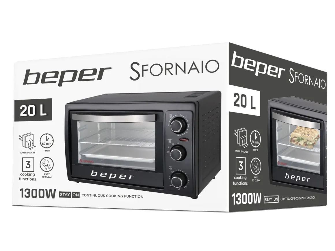 FORNO ELETTRICO VENTILATO 20LT 1300W 41.5X30X26.4CM