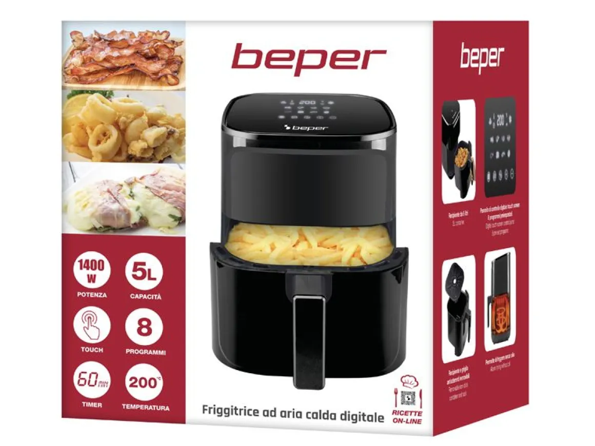FRIGGITRICE AD ARIA CALDA DIGITALE 1400W 5LT