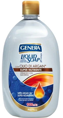 GENERA SAPONE LIQUIDO OLIO DI ARGAN RICARICA 1000ML: vendita online GENERA SAPONE LIQUIDO OLIO DI ARGAN RICARICA 1000ML in offerta