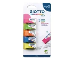 GIOTTO - CONFEZIONE 5 MINI GOMME FLUO ASSORTITE: vendita online GIOTTO - CONFEZIONE 5 MINI GOMME FLUO ASSORTITE in offerta