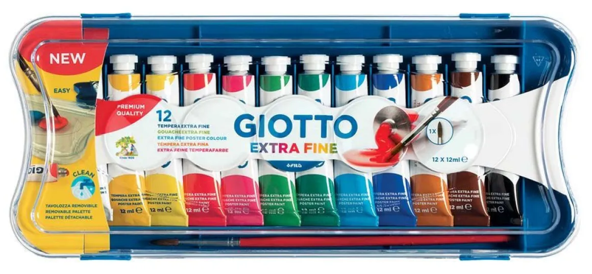 GIOTTO - SET 12 TEMPERE IN TUBETTO DA 12ML: vendita online GIOTTO - SET 12 TEMPERE IN TUBETTO DA 12ML in offerta