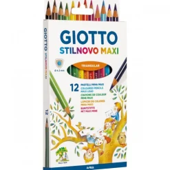 GIOTTO - STILNOVO MAXI ASTUCCIO 12 MATITE COLORATE : vendita online GIOTTO - STILNOVO MAXI ASTUCCIO 12 MATITE COLORATE in offerta