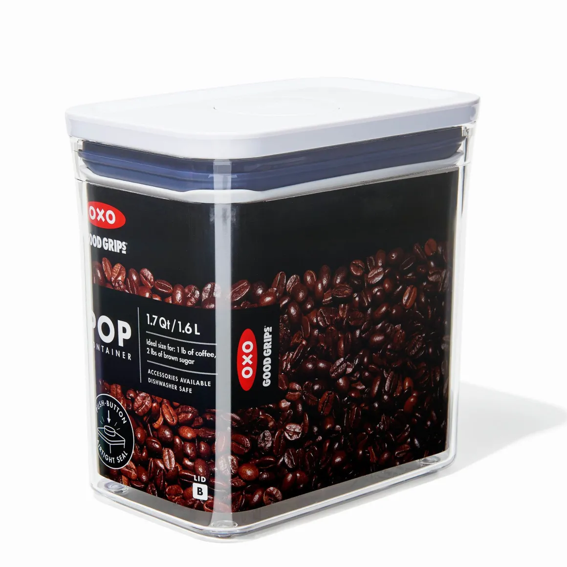 GOOD GRIPS - CONTENITORE POP RETTANGOLARE BASSO 16.5X10.8X17CM 1.6LT