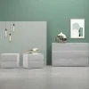 GRUPPO LETTO DOVER FRASSINO BIANCO E CEMENTO