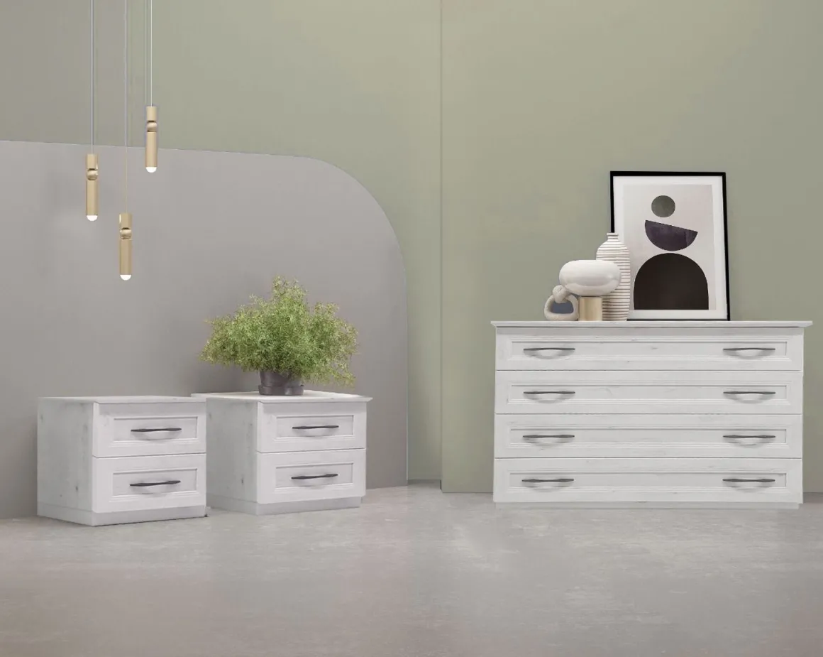 GRUPPO LETTO MEMORY ROVERE CHIARO