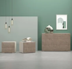 GRUPPO LETTO OLMO CON FRONTALI BRONZO