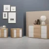 GRUPPO LETTO SQUARE NOCE E CANAPA