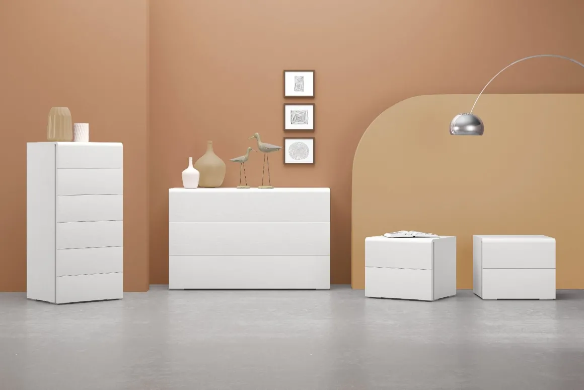 GRUPPO LETTO STAR BIANCO FRASSINATO