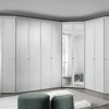 Guardaroba ad angolo bianco frassinato