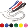 GUINZAGLIO IN NYLON CON CATENA VERDE 2X800MM: vendita online GUINZAGLIO IN NYLON CON CATENA VERDE 2X800MM in offerta
