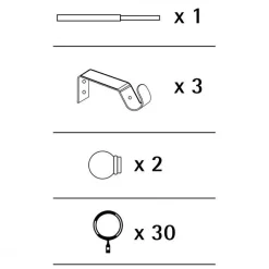 KIT METALLO 19MM - MODELLO DIAMANTE CROMO SATINATO 160-300CM: vendita online KIT METALLO 19MM - MODELLO DIAMANTE CROMO SATINATO 160-300CM in offerta