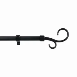KIT METALLO 19MM - MODELLO DOPPIO UNCINO NERO 110-200CM: vendita online KIT METALLO 19MM - MODELLO DOPPIO UNCINO NERO 110-200CM in offerta