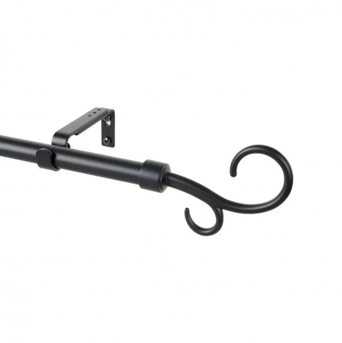KIT METALLO 19MM - MODELLO DOPPIO UNCINO NERO 110-200CM: vendita online KIT METALLO 19MM - MODELLO DOPPIO UNCINO NERO 110-200CM in offerta
