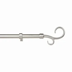 KIT METALLO 19MM - MODELLO DOPPIO UNCINO CROMO SATINATO 160-300CM: vendita online KIT METALLO 19MM - MODELLO DOPPIO UNCINO CROMO SATINATO 160-300CM in offerta