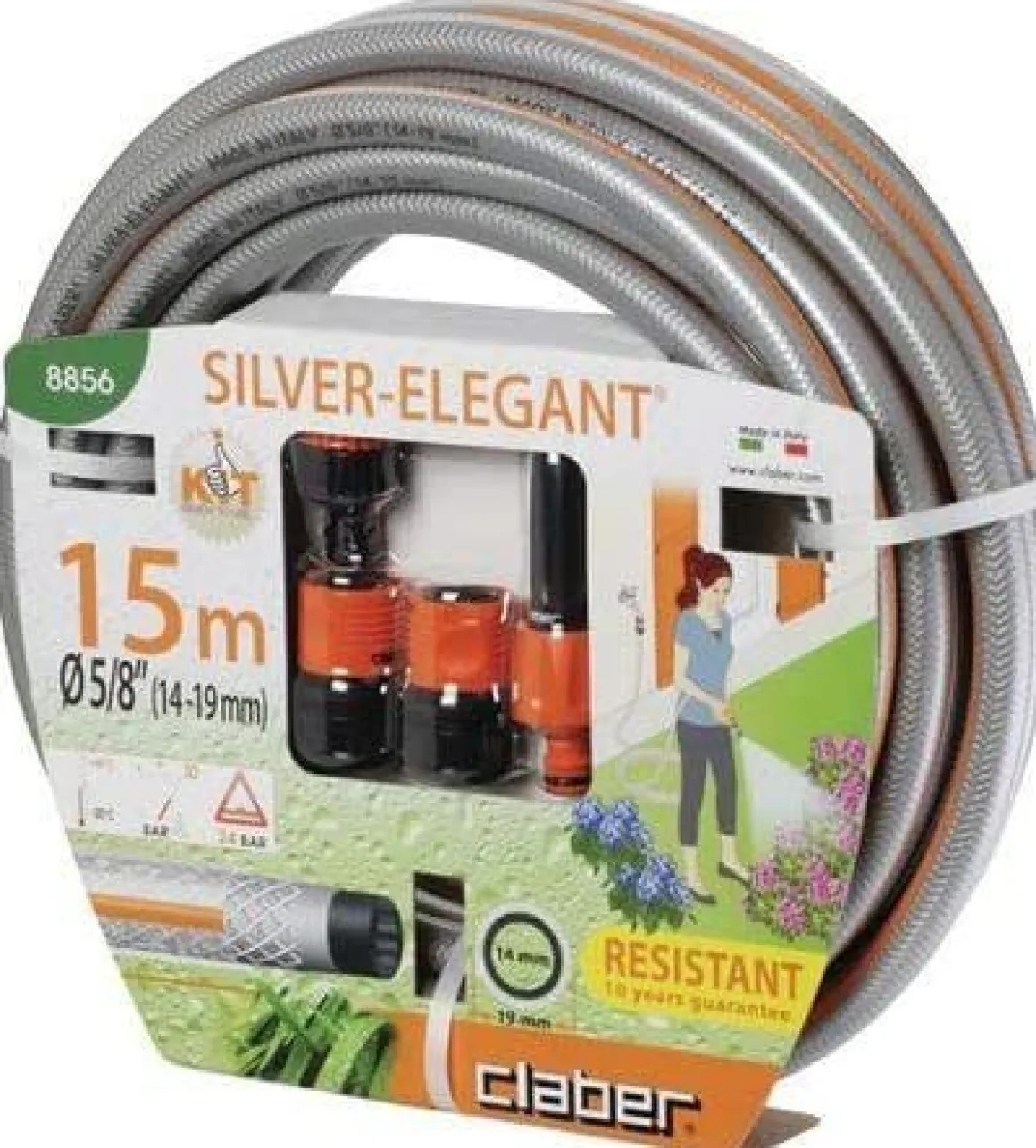 Kit Silver elegant 15mt: kit tubo e lancia a spruzzo per giardino