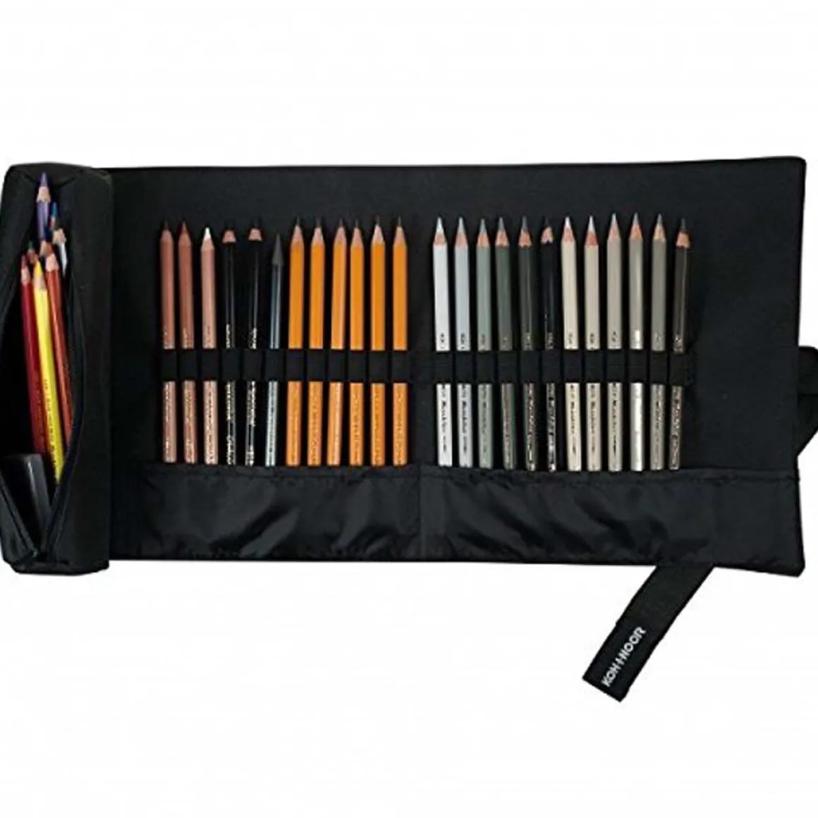 KOH I NOOR - ASTUCCIO ARROTOLABILE DA 24 SCOMPARTI 21.5X7.5CM NERO: vendita online KOH I NOOR - ASTUCCIO ARROTOLABILE DA 24 SCOMPARTI 21.5X7.5CM NERO in offerta