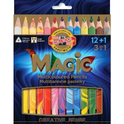 KOH-I-NOOR - MAGIC ASTUCCIO 12 MATITONI TRIANGOLARI + BLENDER: vendita online KOH-I-NOOR - MAGIC ASTUCCIO 12 MATITONI TRIANGOLARI + BLENDER in offerta