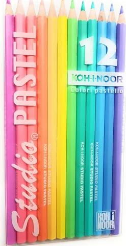 KOH-I-NOOR - STUDIO PASTEL ASTUCCIO 12 MATITE COLORATE : vendita online KOH-I-NOOR - STUDIO PASTEL ASTUCCIO 12 MATITE COLORATE in offerta