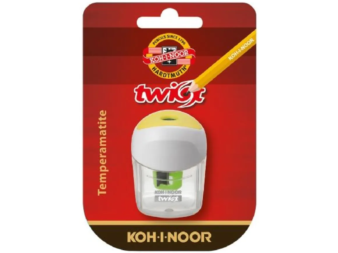 KOH-I-NOOR - TWIST TEMPERAMATITE 3.5X5CM BIANCO/GIALLO: vendita online KOH-I-NOOR - TWIST TEMPERAMATITE 3.5X5CM BIANCO/GIALLO in offerta