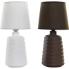 Lampada Da Tavolo In Gres Poliestere 18x18x37 - E27 50w Colori Assortiti